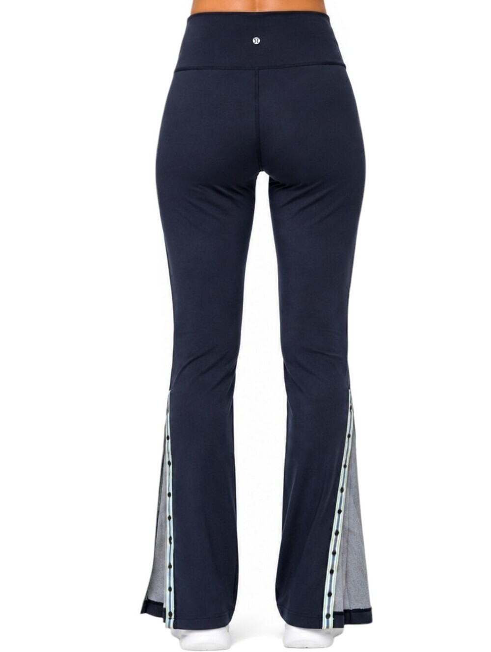 Lululemon Snaptastic Convertible Snap Hem Pants Women Size 4 Blue Yoga